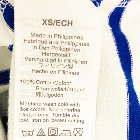 J. Crew Blue and White Striped Long Sleeve Top - Picture 7 of 7